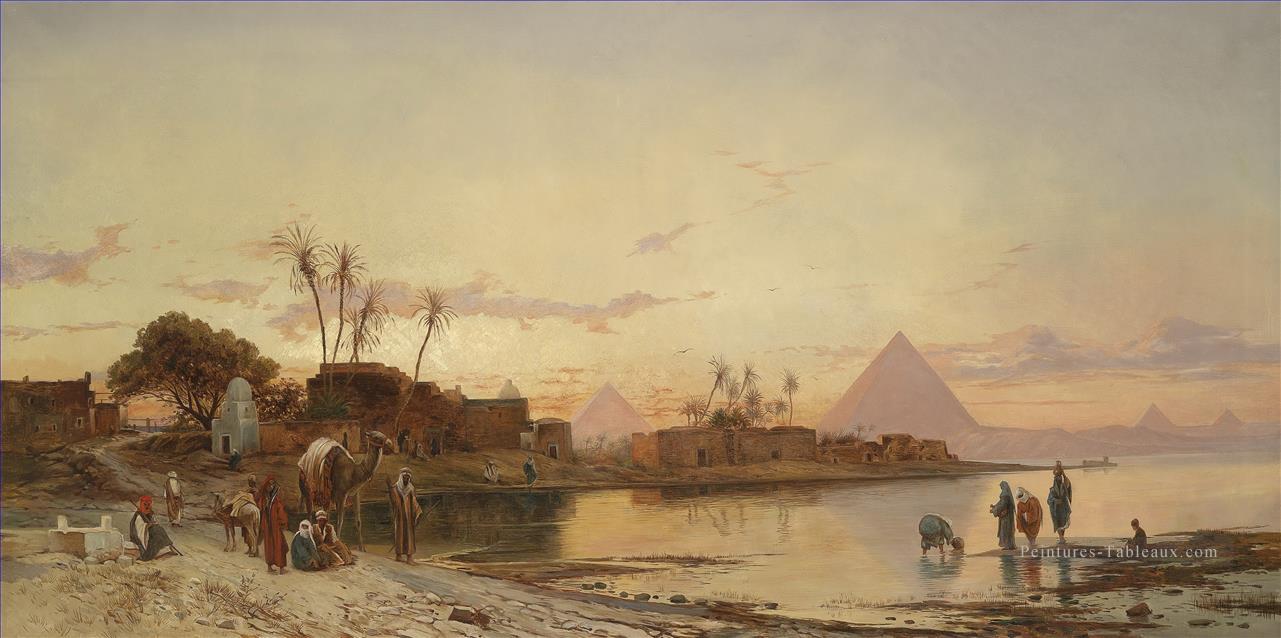 AM Nilufer Hermann David Salomon Corrodi paysage orientaliste Peintures à l'huile